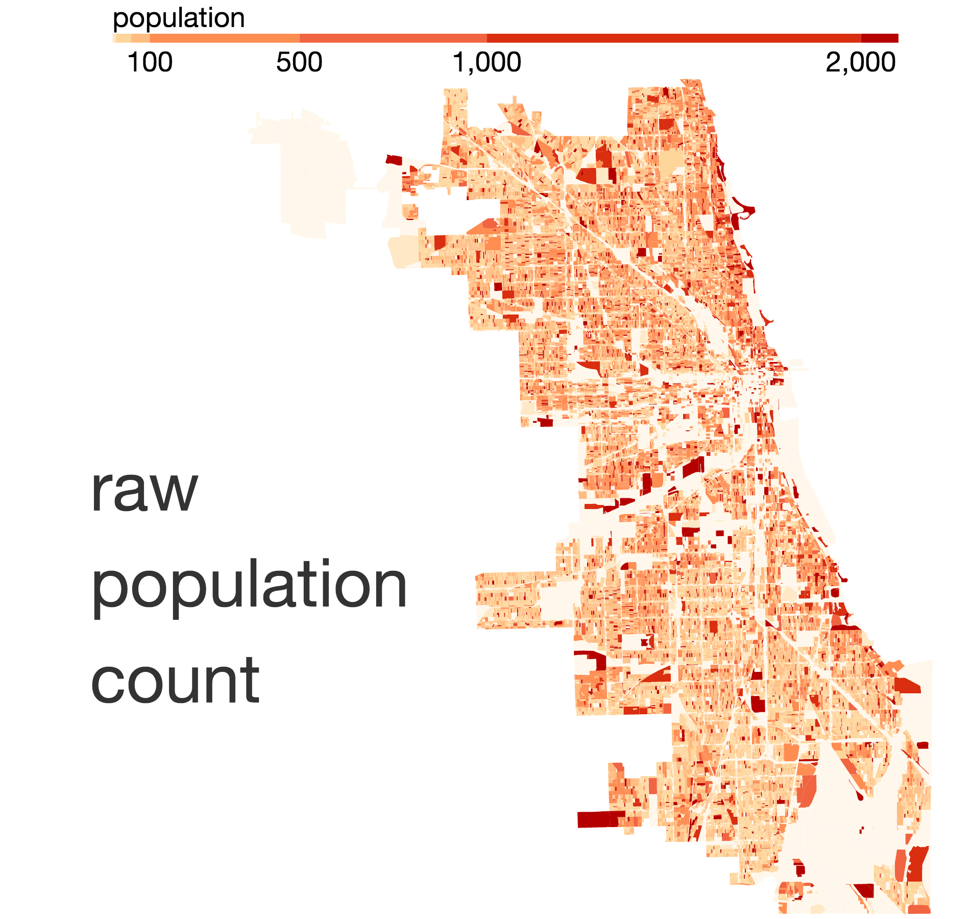 Chicago's Population (Raw Count)