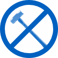 blue sledgehammer icon